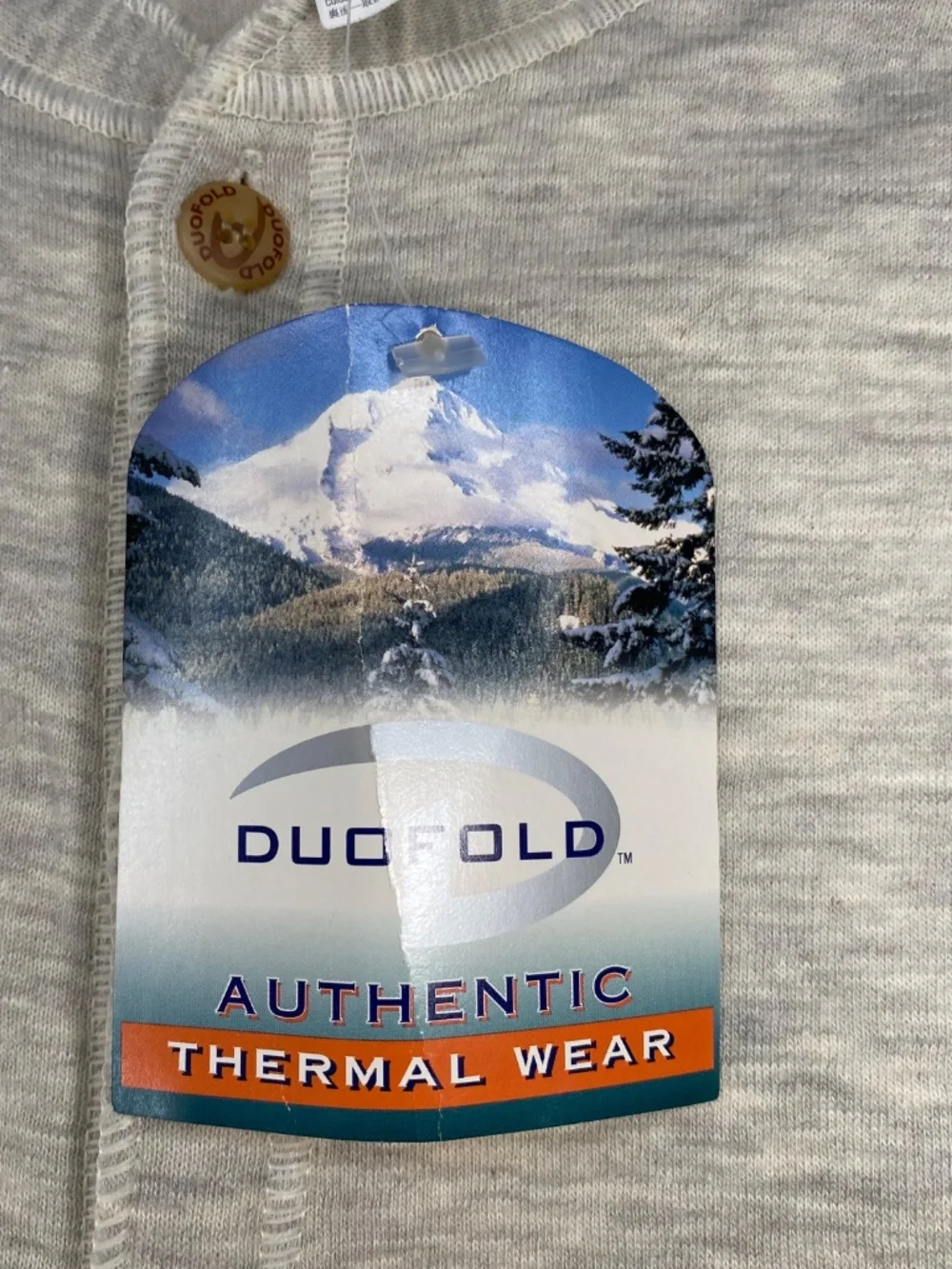 NEW! Duofold Men's 2 Layer Unionsuit Size Small • Oatmeal • Wool Cotton